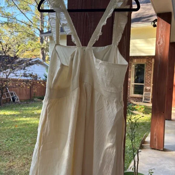 NWOT Madewell Cream Summer Dress Size 14 - Picture 2 of 3